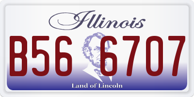 IL license plate B566707