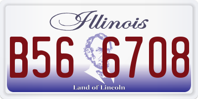 IL license plate B566708