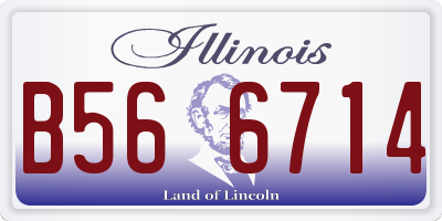 IL license plate B566714
