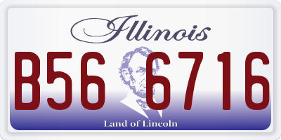 IL license plate B566716