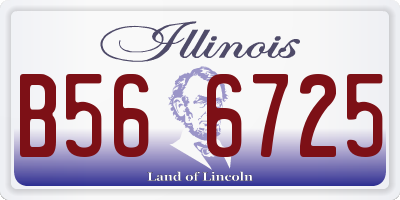 IL license plate B566725