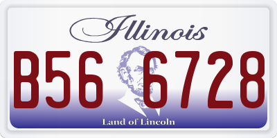 IL license plate B566728
