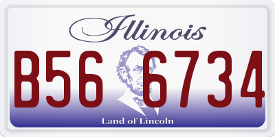 IL license plate B566734