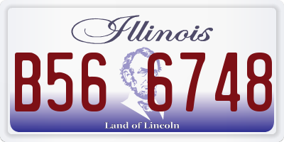 IL license plate B566748