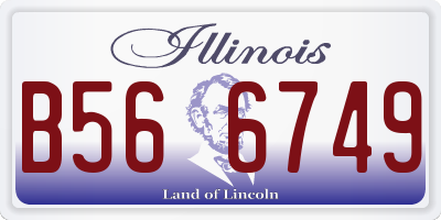 IL license plate B566749