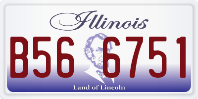 IL license plate B566751