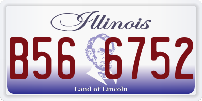 IL license plate B566752