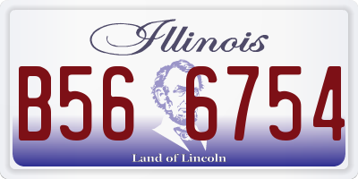 IL license plate B566754