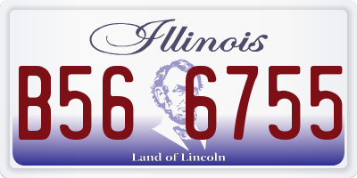 IL license plate B566755