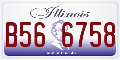 IL license plate B566758