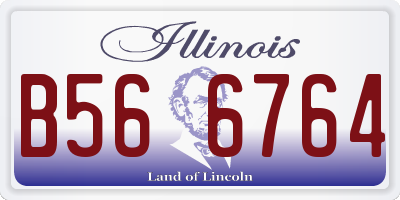IL license plate B566764