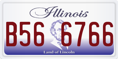 IL license plate B566766