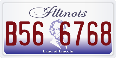 IL license plate B566768
