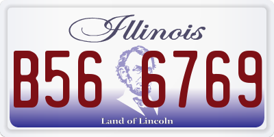 IL license plate B566769