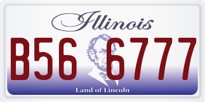 IL license plate B566777