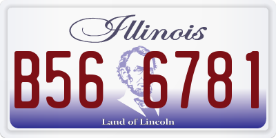 IL license plate B566781