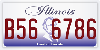 IL license plate B566786