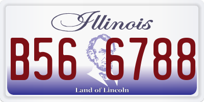 IL license plate B566788