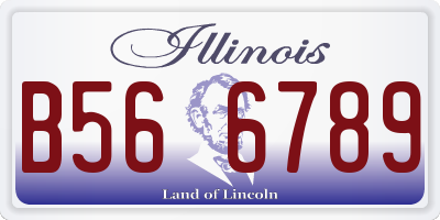 IL license plate B566789