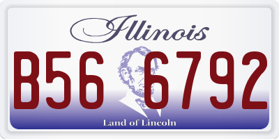 IL license plate B566792