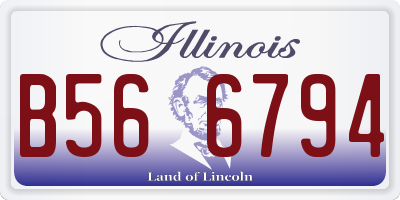 IL license plate B566794