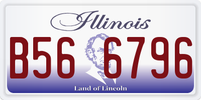 IL license plate B566796