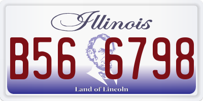 IL license plate B566798