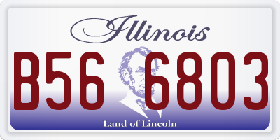 IL license plate B566803
