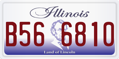 IL license plate B566810