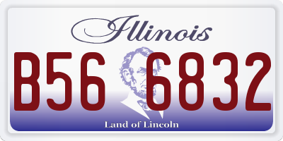 IL license plate B566832