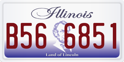 IL license plate B566851