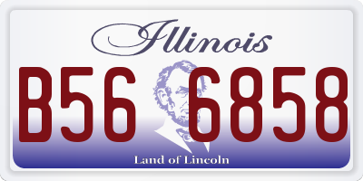 IL license plate B566858