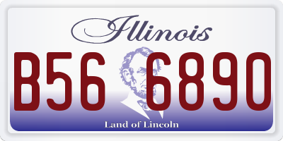 IL license plate B566890
