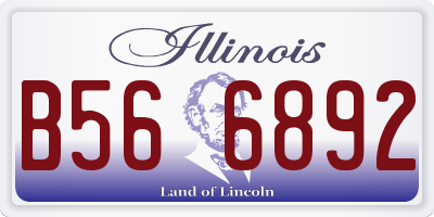 IL license plate B566892