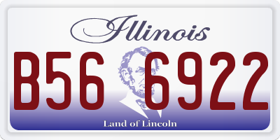 IL license plate B566922