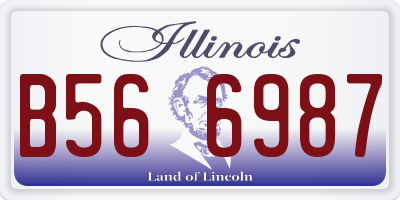 IL license plate B566987