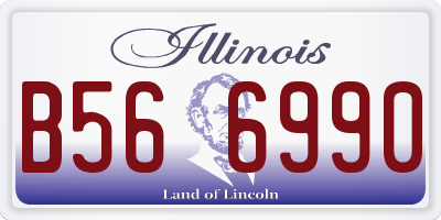 IL license plate B566990