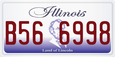 IL license plate B566998