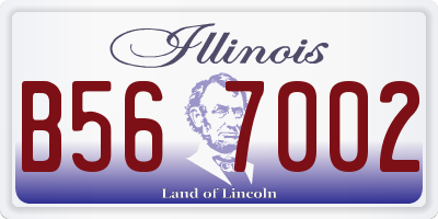 IL license plate B567002