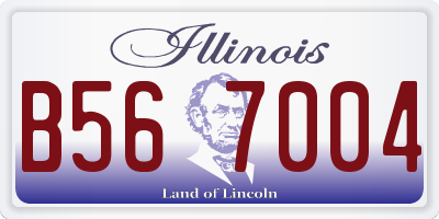 IL license plate B567004