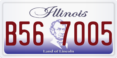 IL license plate B567005