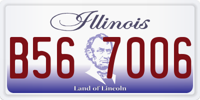 IL license plate B567006