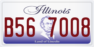IL license plate B567008