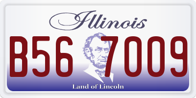 IL license plate B567009