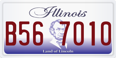 IL license plate B567010