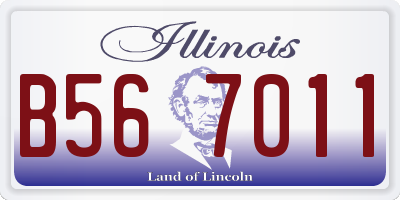 IL license plate B567011