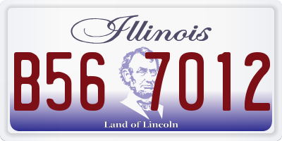 IL license plate B567012