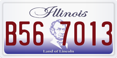 IL license plate B567013