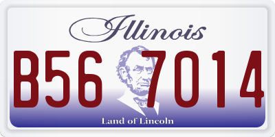 IL license plate B567014