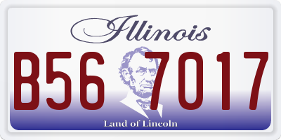 IL license plate B567017